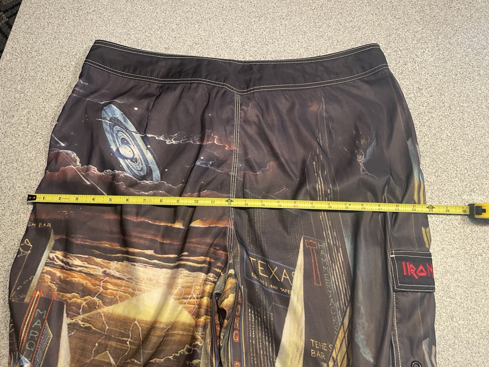 VTG Dragonfly Iron Maiden Board Shorts Men’s 40 Somewhere In Time Swim Trunks