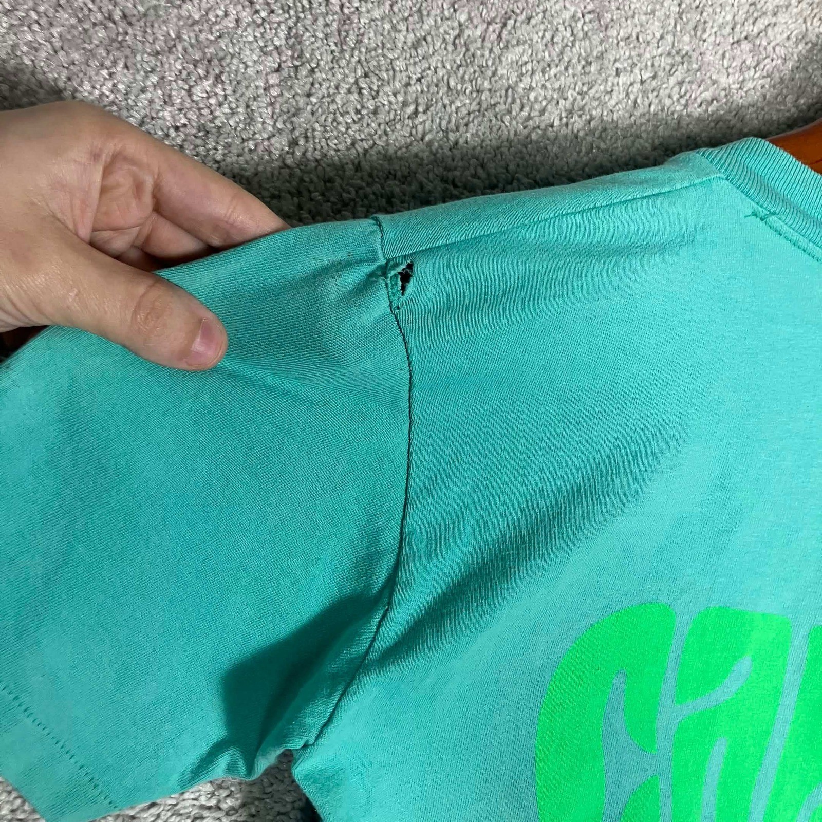 Vintage 80s Calif Beach Co T Shirt Small Teal Surf Made in USA Stedman Hi Cru