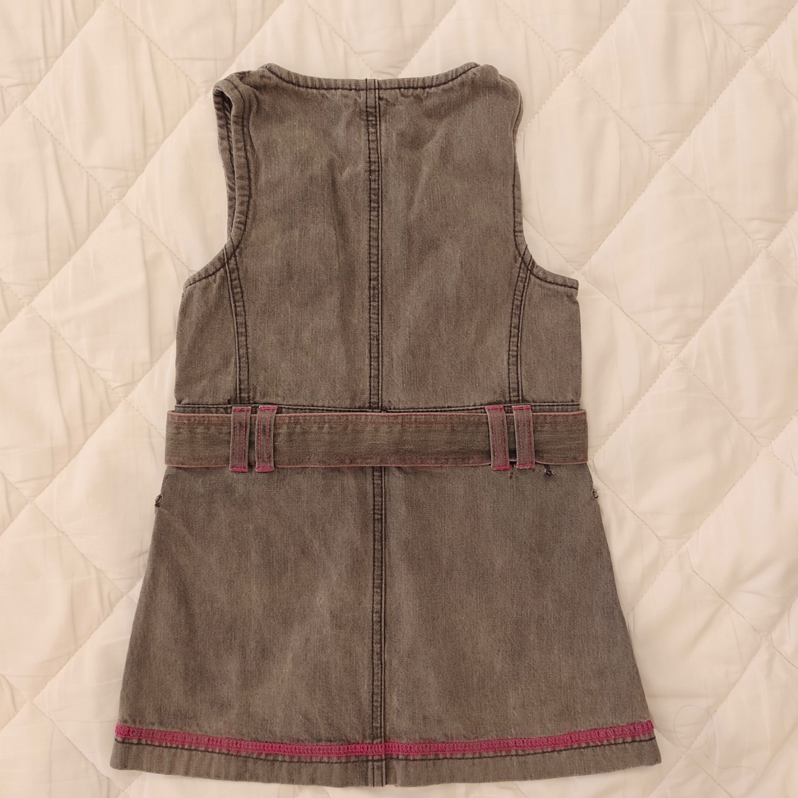 Strawberry Shortcake Dress Girls 5 Denim Belt Y2K Charlotte aux Fraises