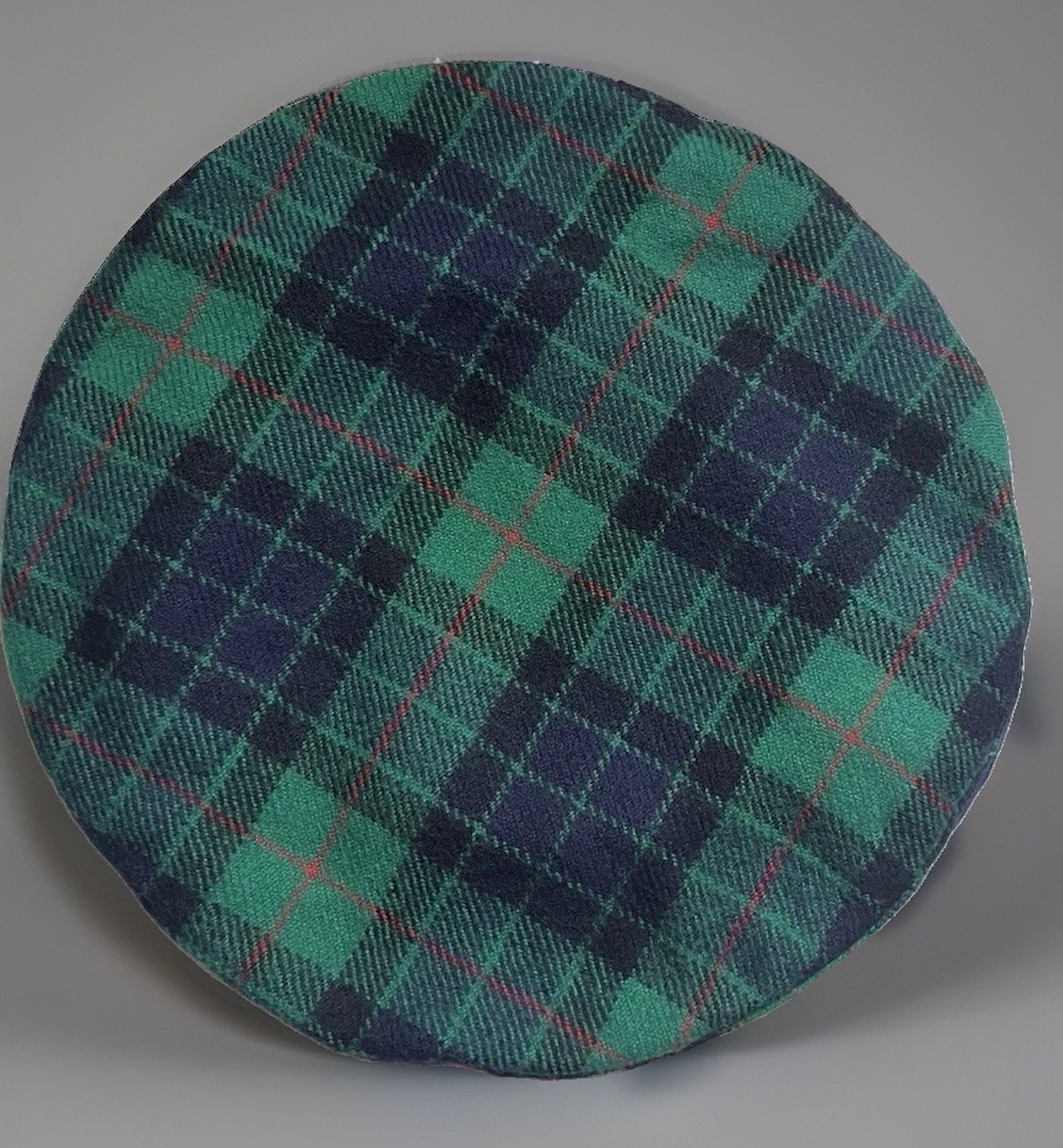1960s Frances Mitz Paris Plaid Wool Beret Hat Tartan Scottish Tam Velvet Size M