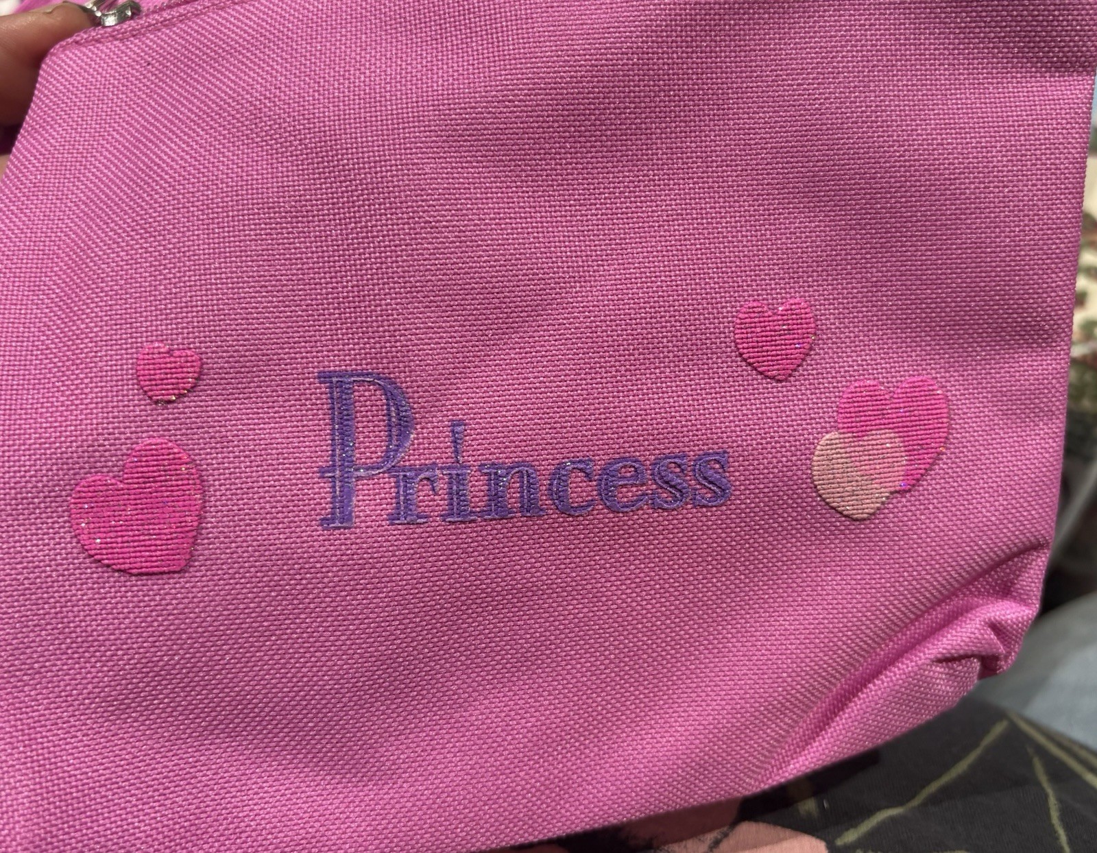 Disney Princess Cinderella, Snow White, Aurora, Belle Pink/Blue Zip Duffle Bag