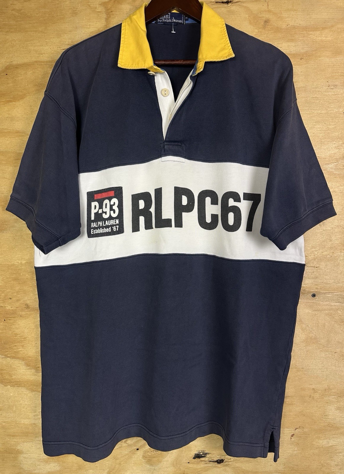 Vtg 90s Polo Ralph Lauren RLPC67 P-93 Rugby 24 X 31 T-shirt