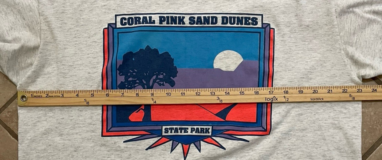 Vintage Coral Pink Sand Dunes State Park Tshirt Single Stitch XL Gray Oneita Tag