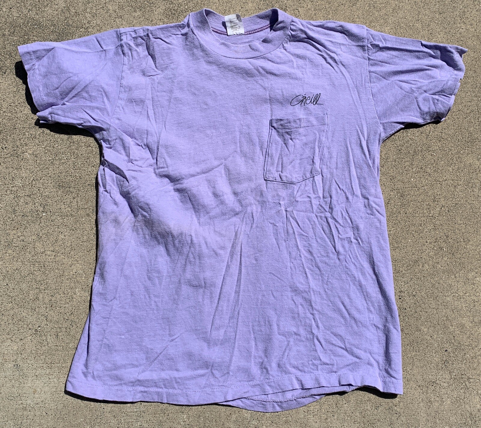 Vintage O’Neill Pocket Tee T-Shirt Surf Surfer Surfboard Graphics HI CRU Label L