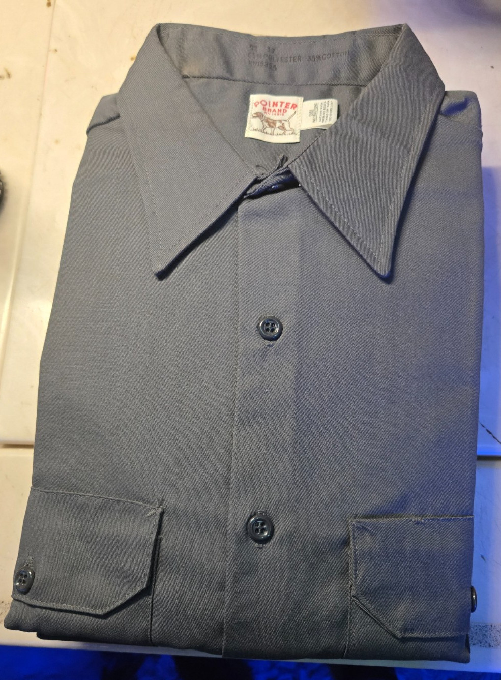 Pointer Brand 1950s Deadstock Workwear/14 1/2 Med/ Olive, Dark Green/Vintage