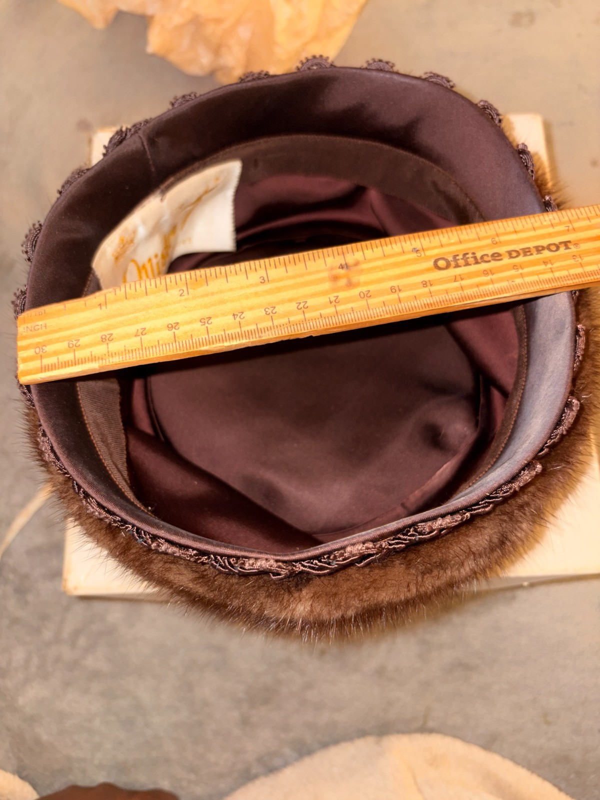 Vintage Mink Fur Hat by Mister T Exclusive w/ Original Meyers-Arnold Box