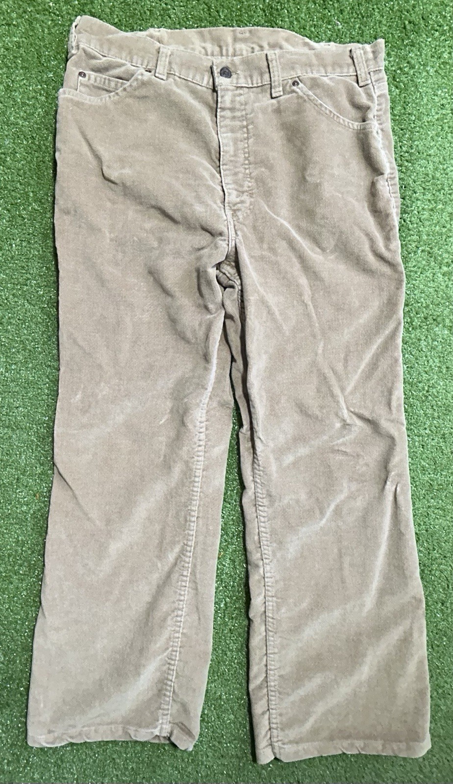 Vintage Levis Movin On Pants Mens 34×30 Velour Brown Talon Western Made in USA