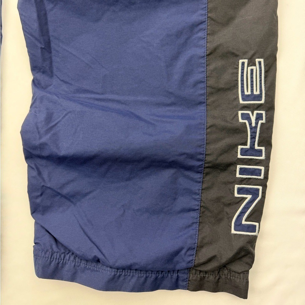 Vintage Nike Track Pants Mens Blue Black Zip Pocket Lined Y2K 90s Athletic XL