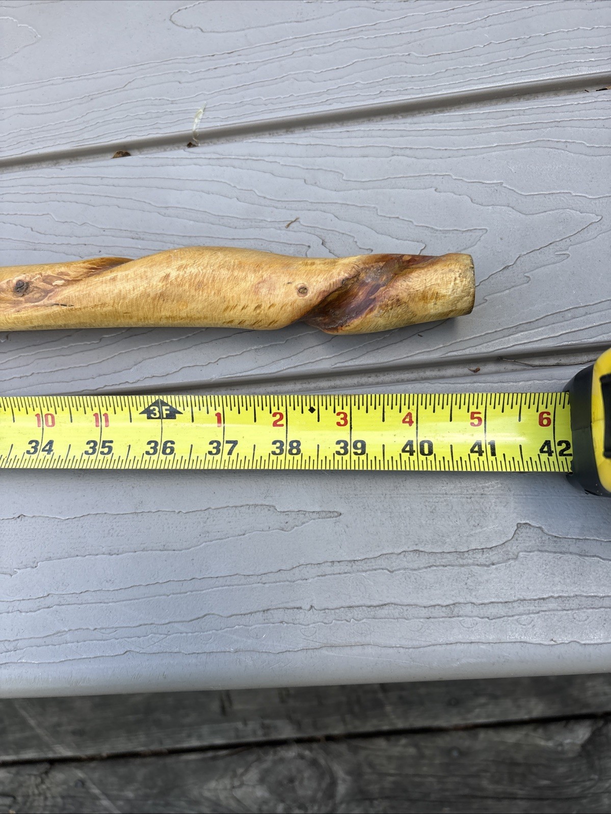 Wooden walking stick 41 Inches Long Unique Design With Vine Wrap