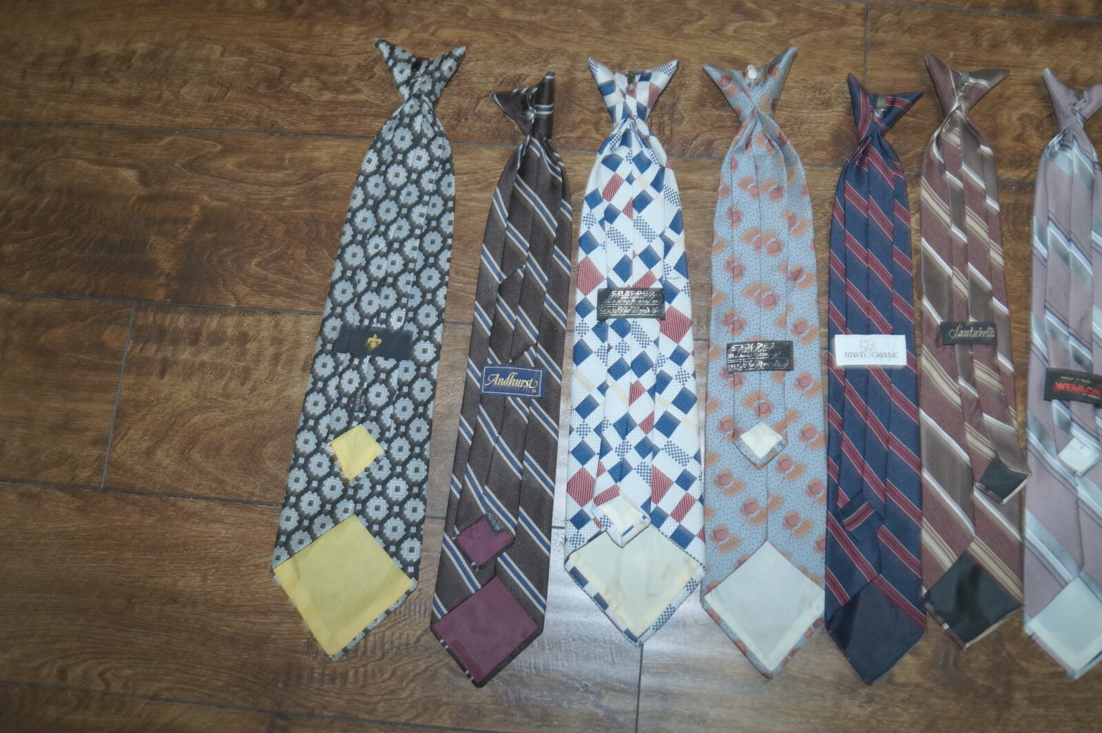 VINTAGE CLIP-ON MENS TIES LOT OF13