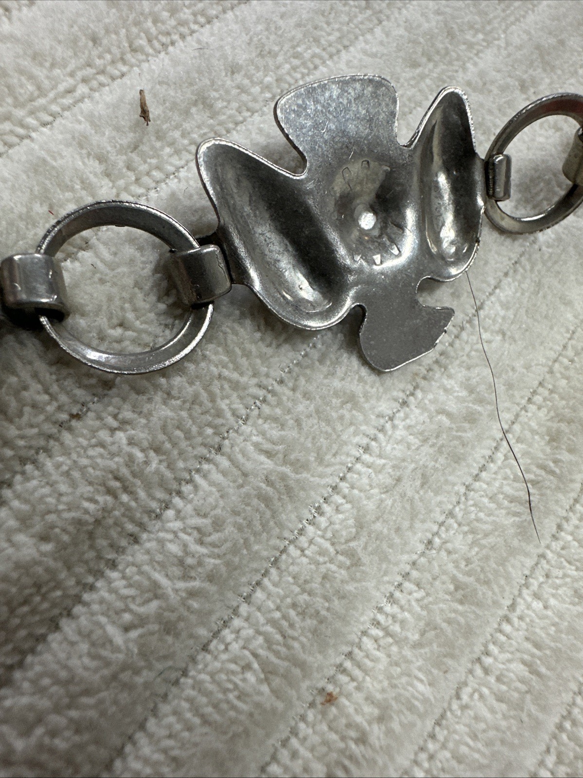 Vintage Southwestern Silver Plated Thunderbird Concho Link Belt 23.5” Adjustable