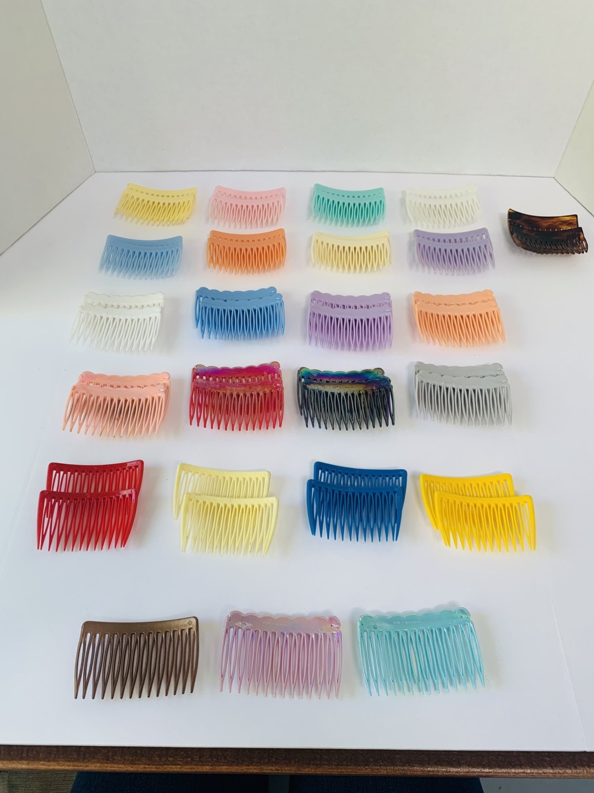 Vintage Goody Hair Side Combs Multiple Colors Lot of 45 (21 Pairs) 80’s 90’s