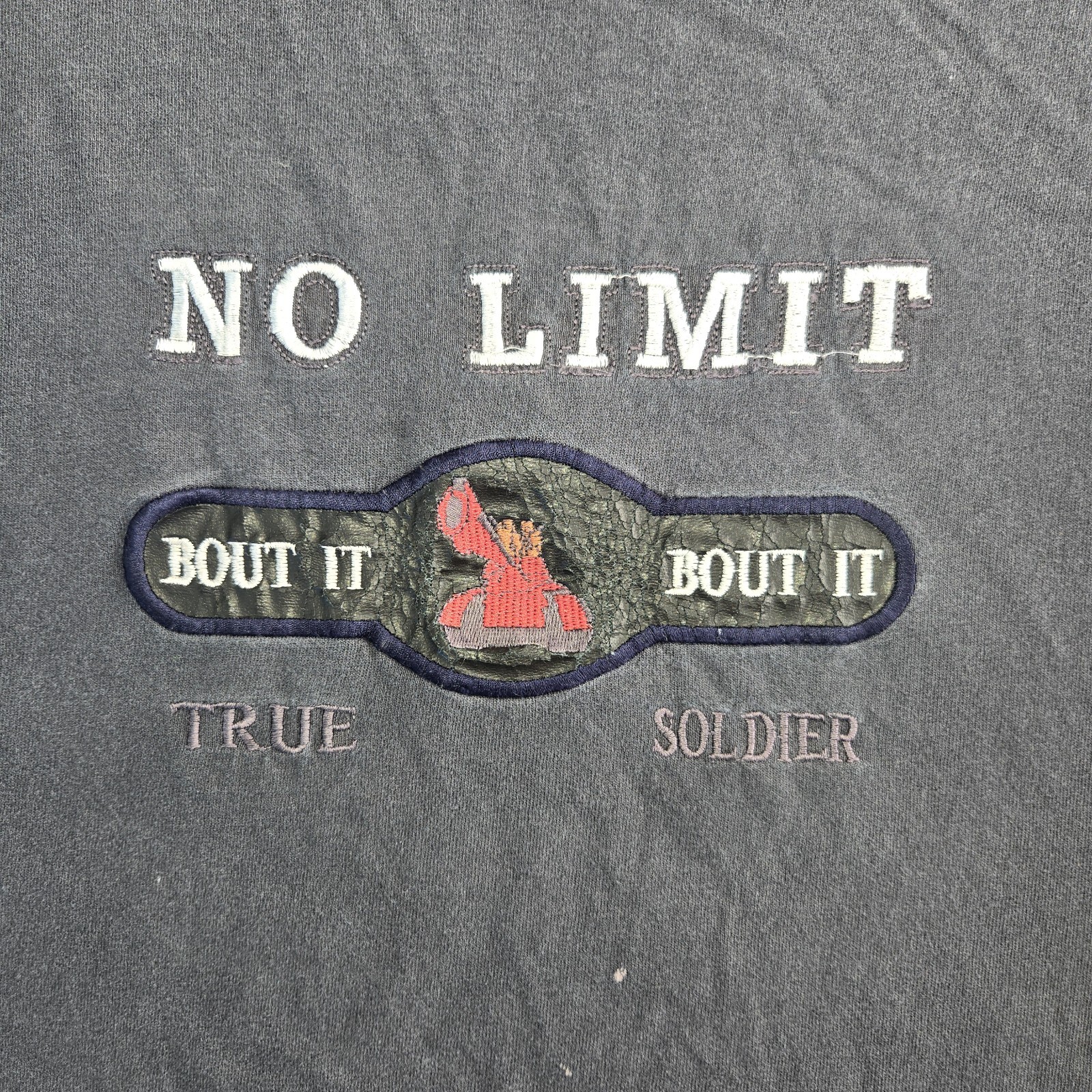 Vintage Alstyle No Limit Bout It True Soldier Sleeveless Black Cotton T-Shirt L