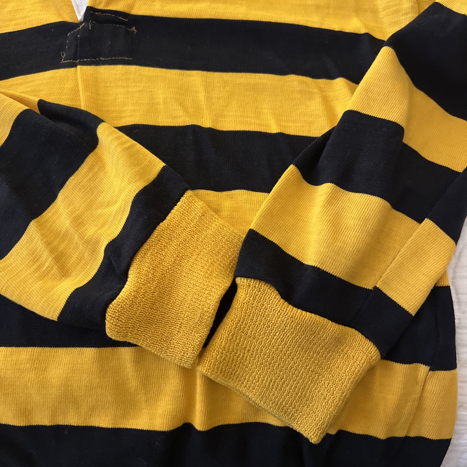 Vintage Halbro Rugby Imports Shirt Men’s 44in/112cm Navy and Gold. Authentic
