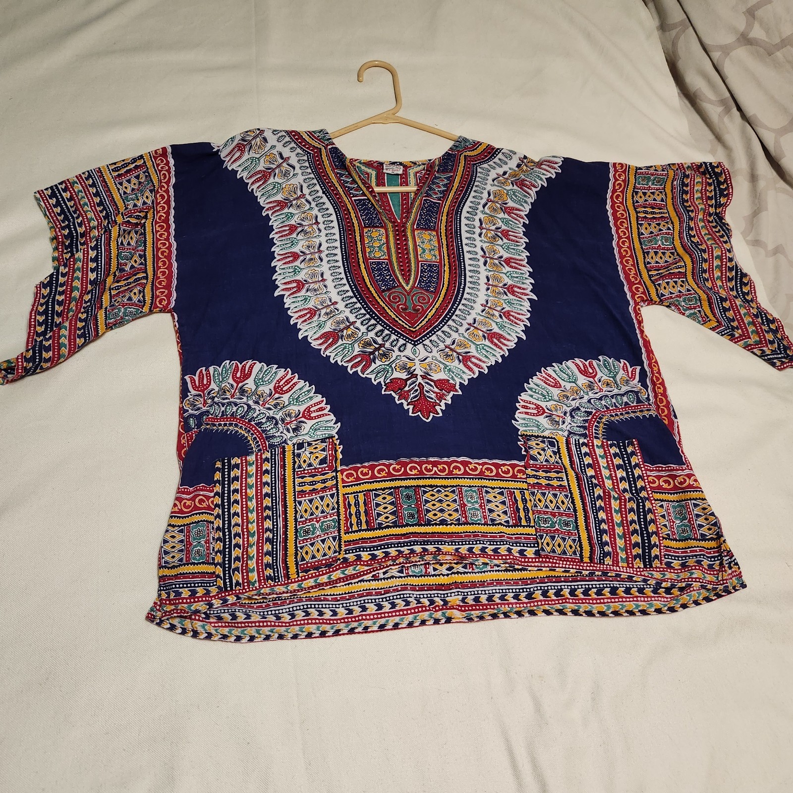 Vintage Cotton Gauze Classics India Dashiki Angel Wing Top festival hippy boho