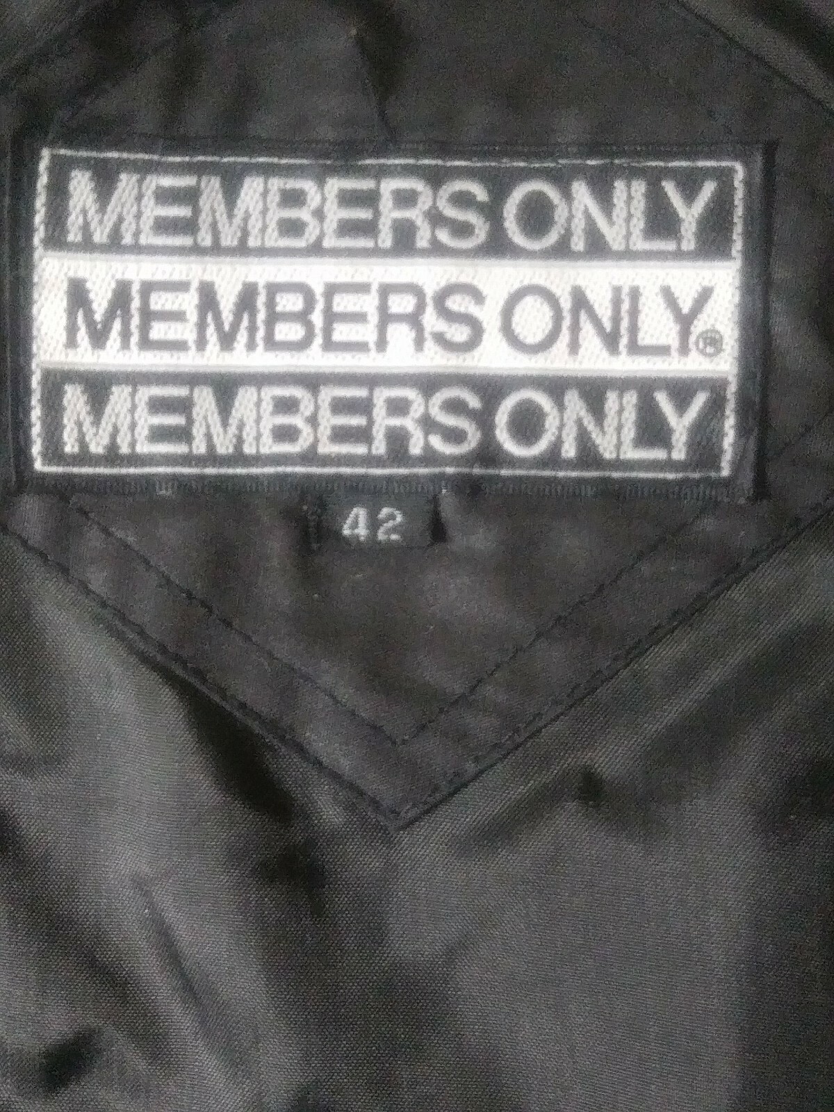 Members Only Black Jacket Windbreaker Made In Korea Sz 42