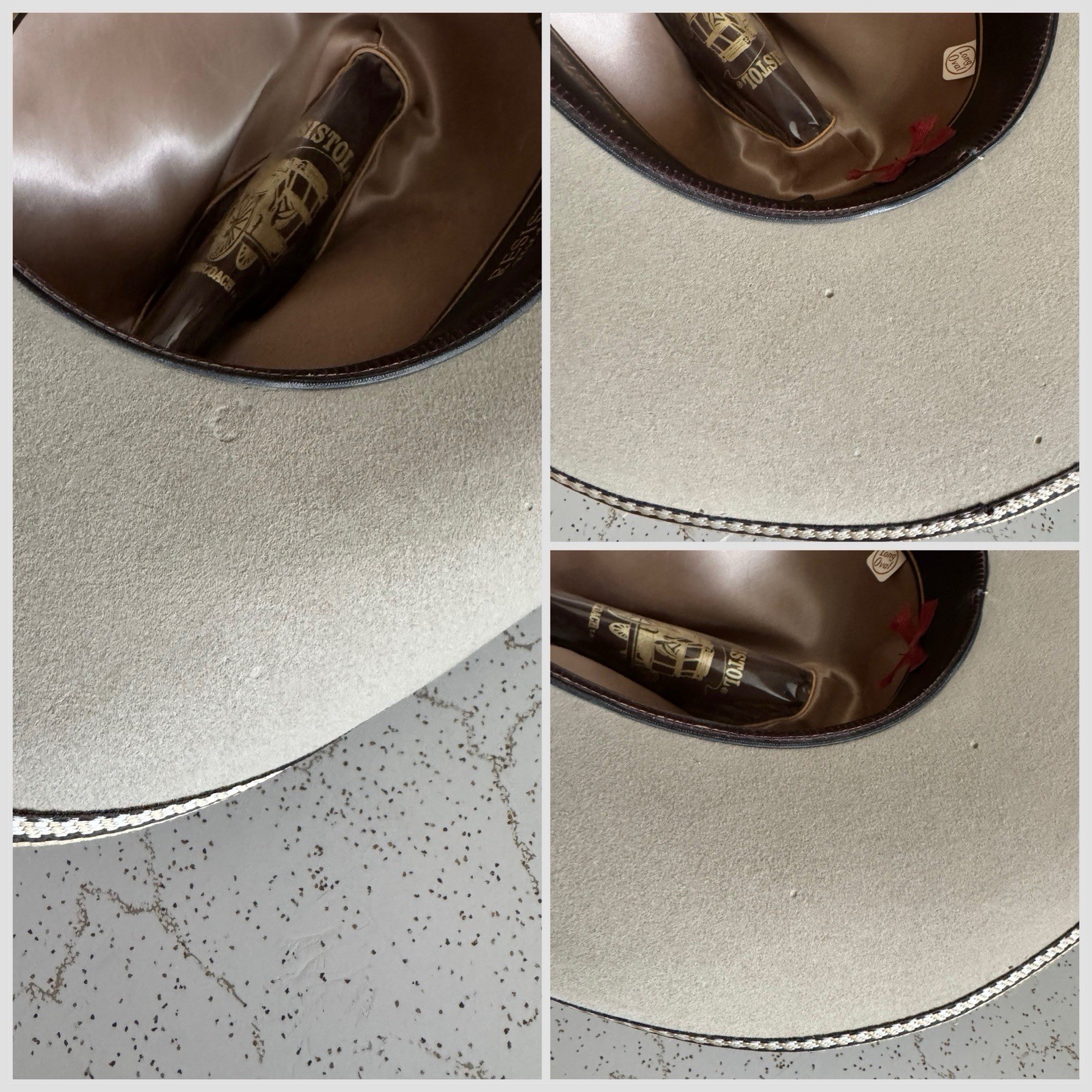 1970s Resistol Stagecoach 7 1/2 LONG OVAL Silverbelly Cowboy Western Hat 80s