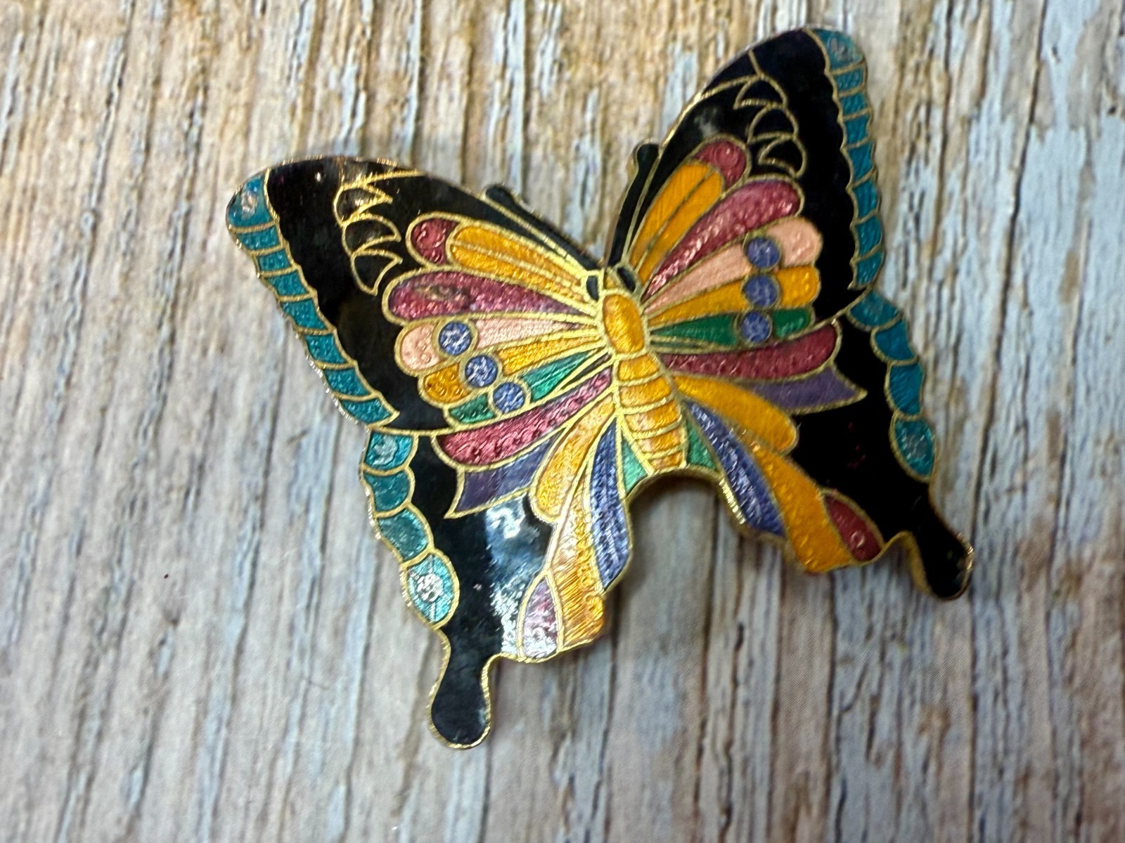 Beautiful Multi-Colored Butterfly Shaped Cutout Hippy Boho Vibe Belt Buckle