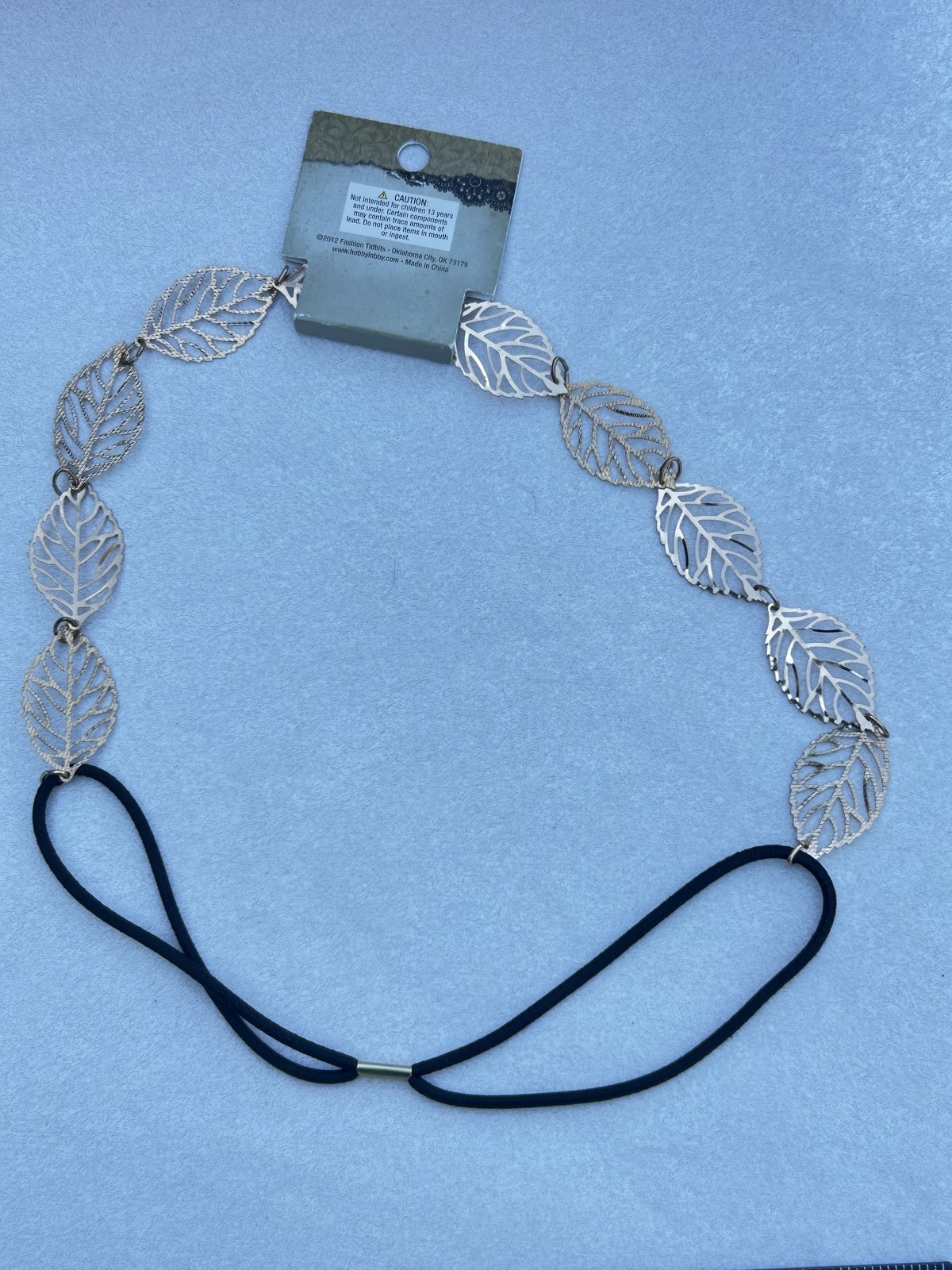 New Fashion Tidbits Gold Tone Filigree Leaf Headband Elastic Hair Accessory