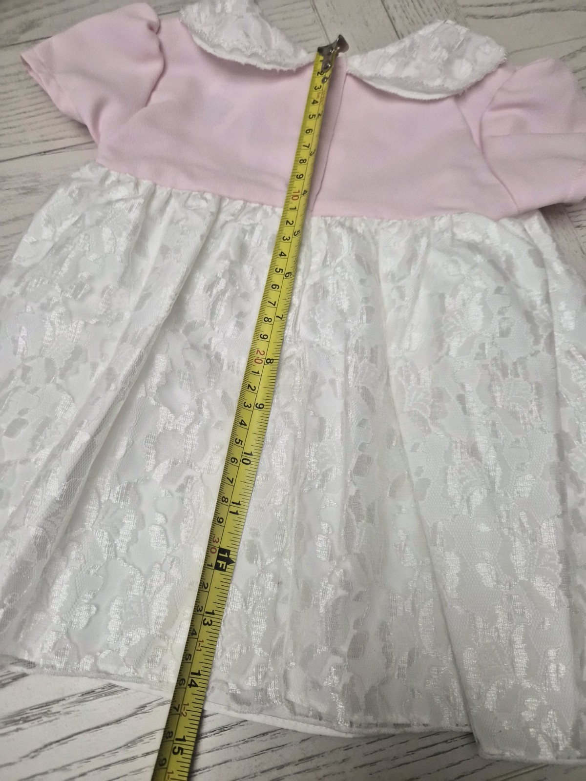 Vintage 3 pcs Baby Girl Dress Outfit Rose Cottage Size 12m Pink