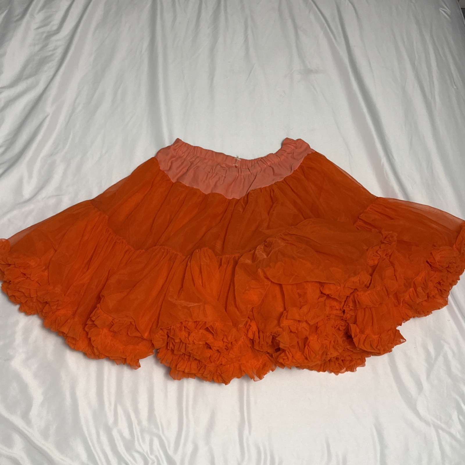 Vtg Great American Square Dancing Co Red/Orange Petticoat Medium Rockabilly