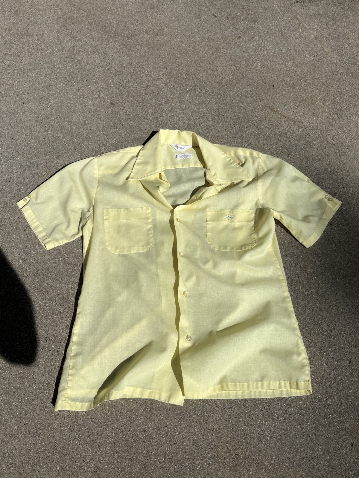 Vtg Mr California surf Disco Hippie 1950s 1960s Yellow Summer M