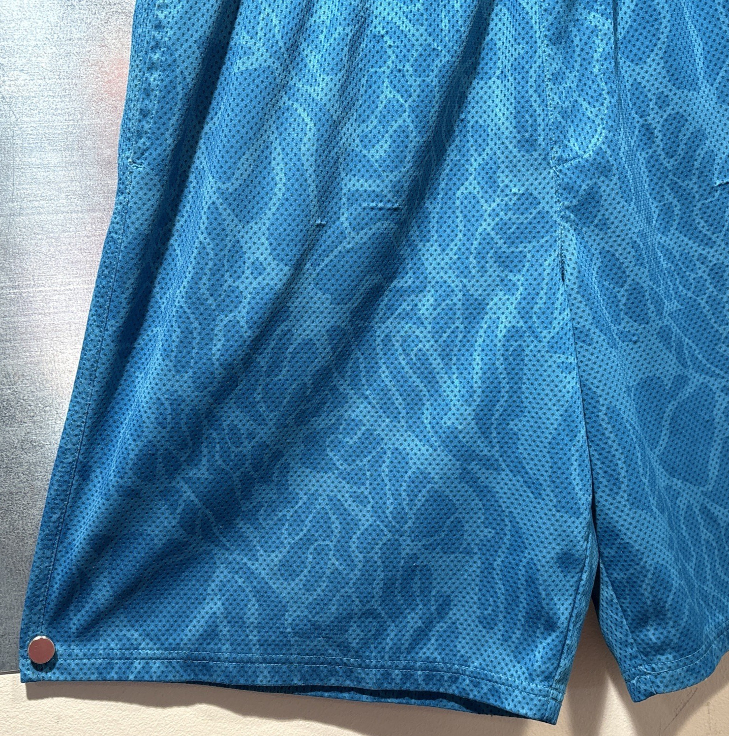 Y2K Oakley Blue “Frogskin” Athletic Frog Board Shorts M Surf Rare Logo Vintage