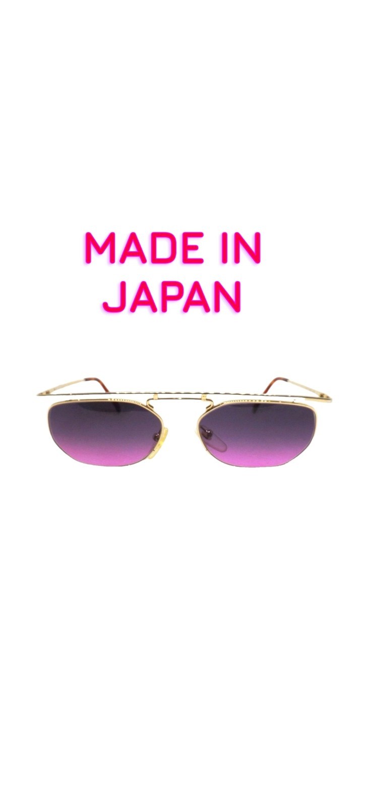 Mens Sunglasses Made in Japan Vintage 90s Metal Women New ESSENCE