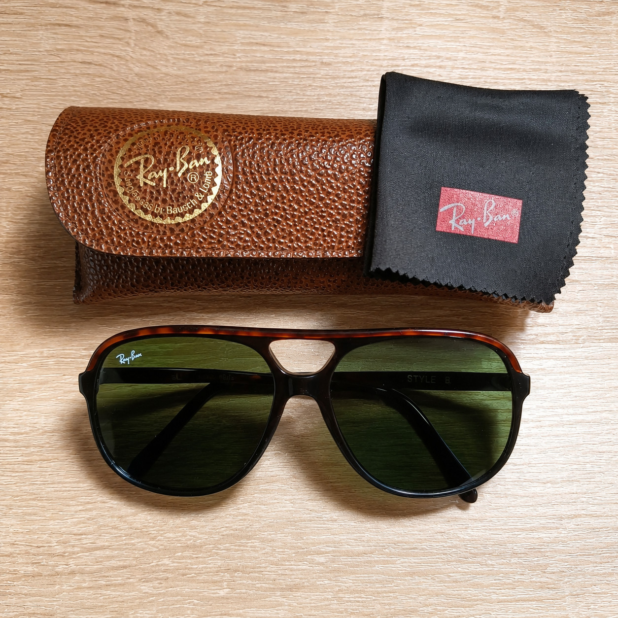 Ray-Ban B&L Style B Vintage Pre-Luxury Black Turtle Original Case