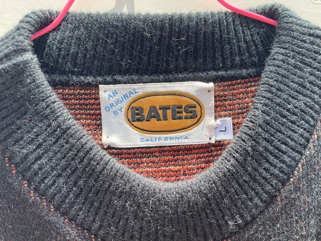 Rare Vintage 1970s “Bates California” Motocross – Motorcycle – Sweater – Large-