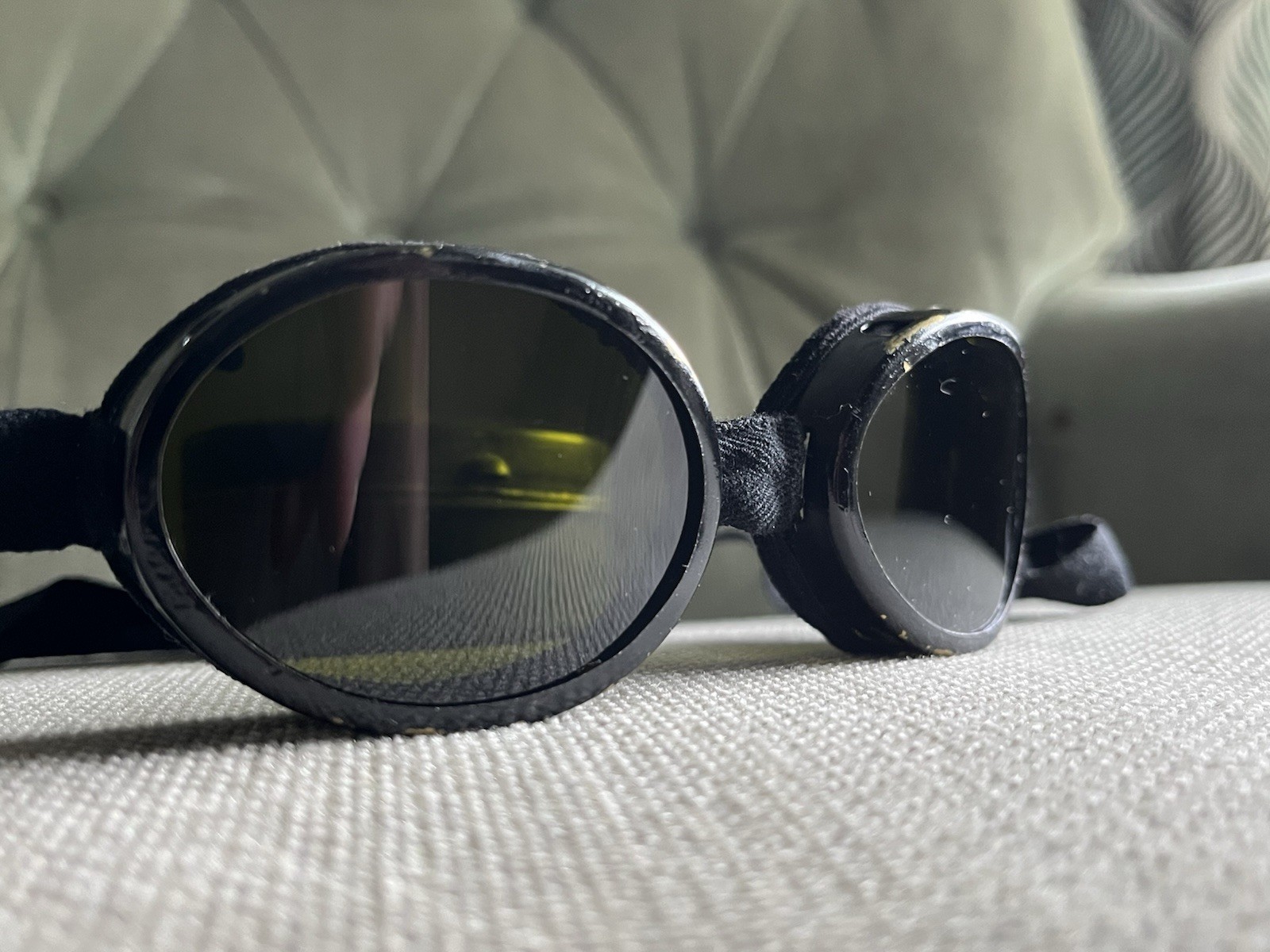 1900’s Swiss Glacier Goggles w/ Orig Tin Case Military Snow Alpine Steampunk