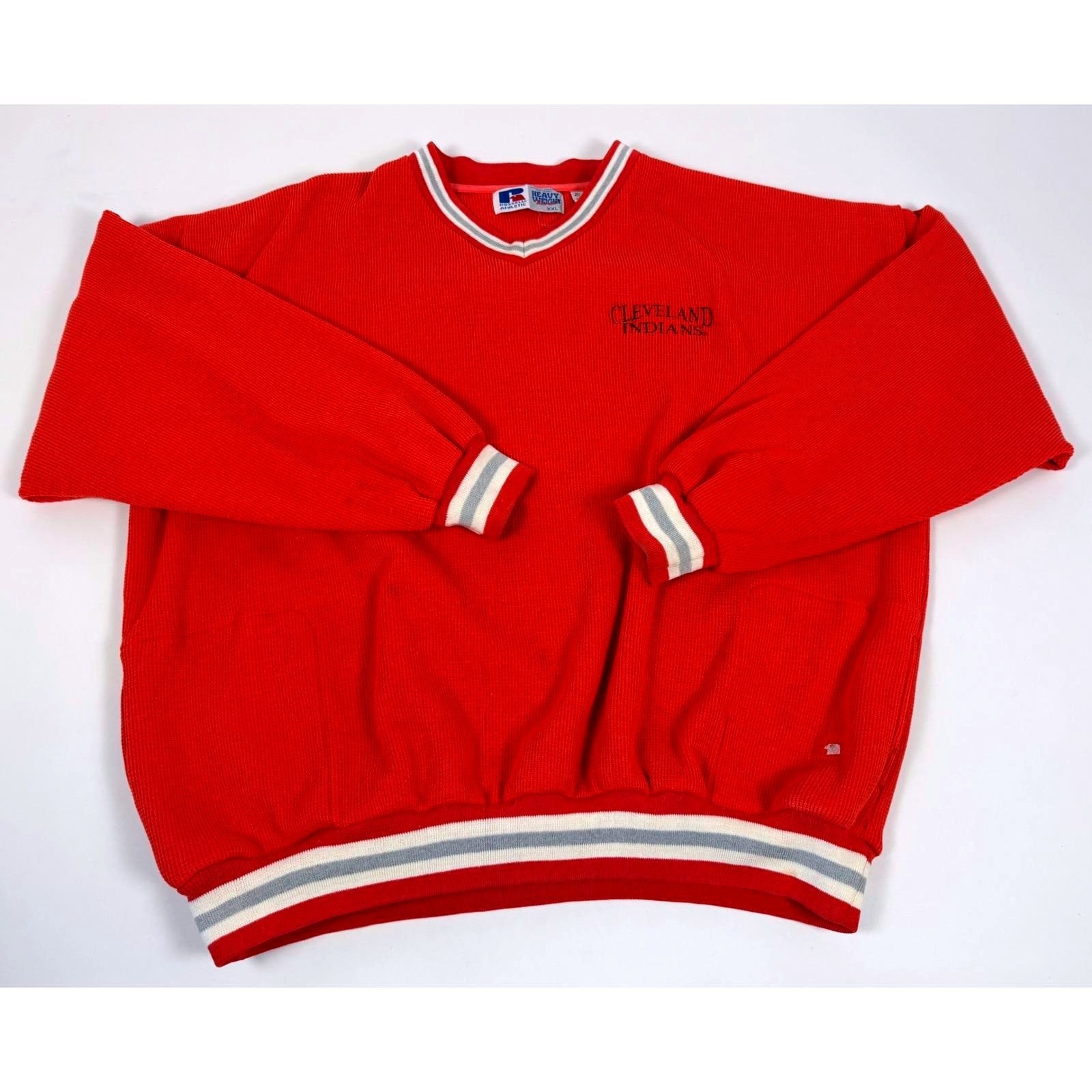 VTG Cleveland Indians Sweatshirt Men’s XXL Russell Athletic Heavyweight Thermal