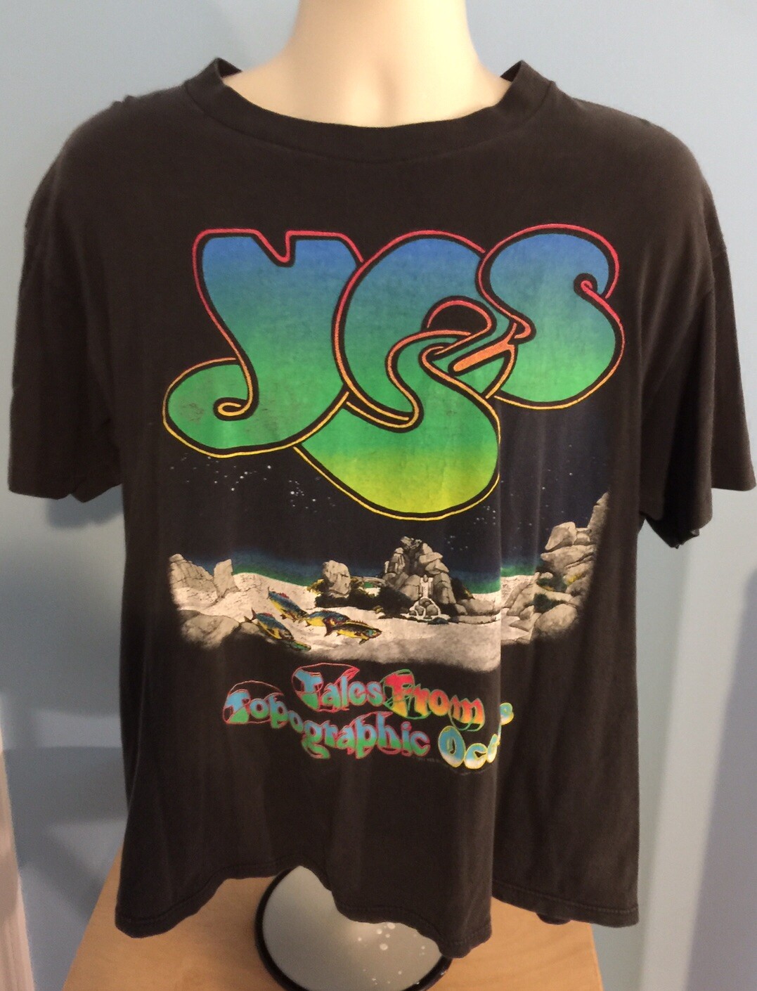 Vintage YES Brockum 1991 Tales From The Topographic Oceans Tour T-Shirt Large L