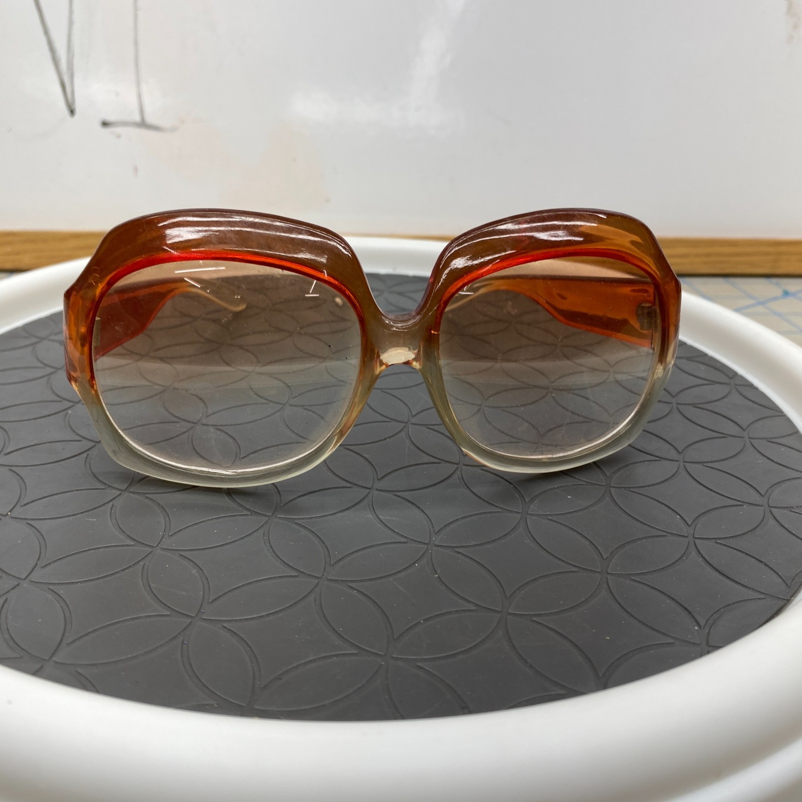 VTG 60s? Eyglasses Frames Oversized Prescription RX Unknown Brand Groovy