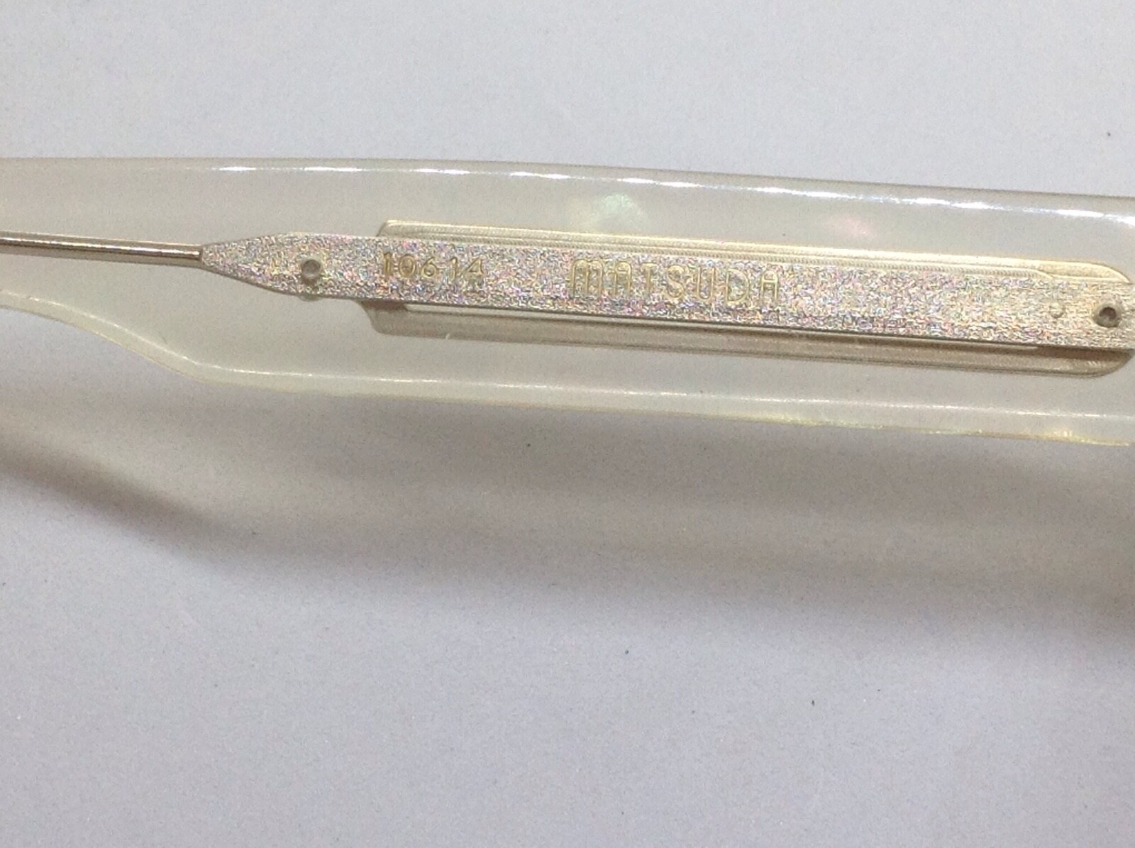 RARE VINTAGE MATSUDA TRANSPARENT/BLUE SILVER SUNGLAS 10614 PW 51-20-145 PRISTINE