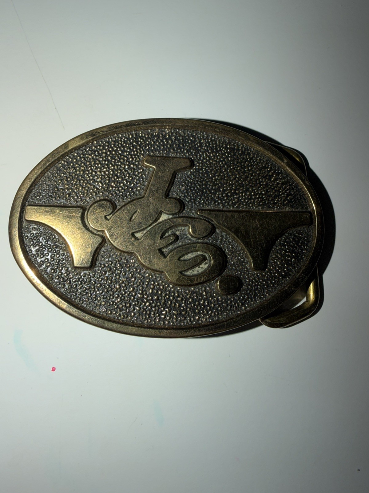 1970 vintage solid brass Lee belt buckle retro jeans belt buckle