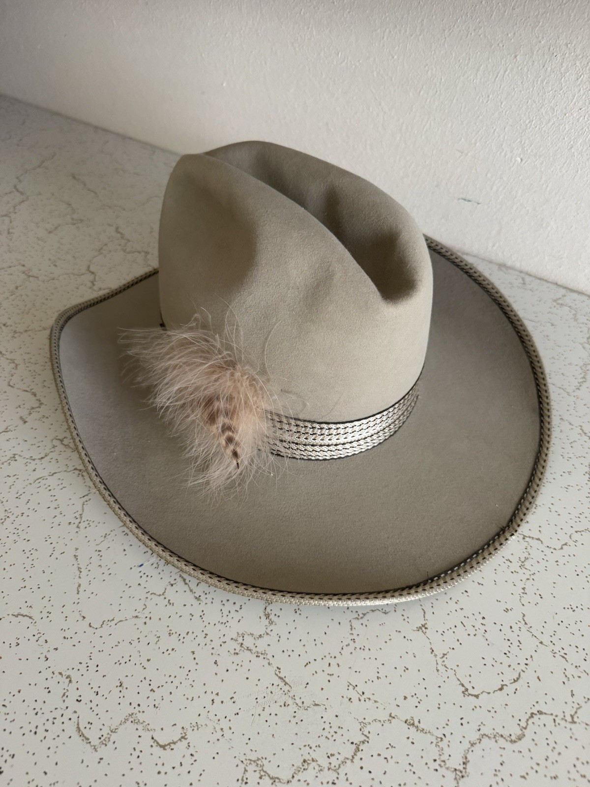 1970s Resistol Stagecoach 7 1/2 LONG OVAL Silverbelly Cowboy Western Hat 80s