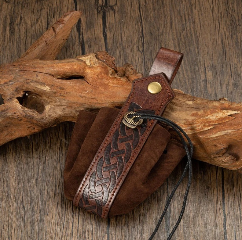 1pc Viking Medieval Belt Pouch Retro Waist Bag Coin Purse Holder – NEW