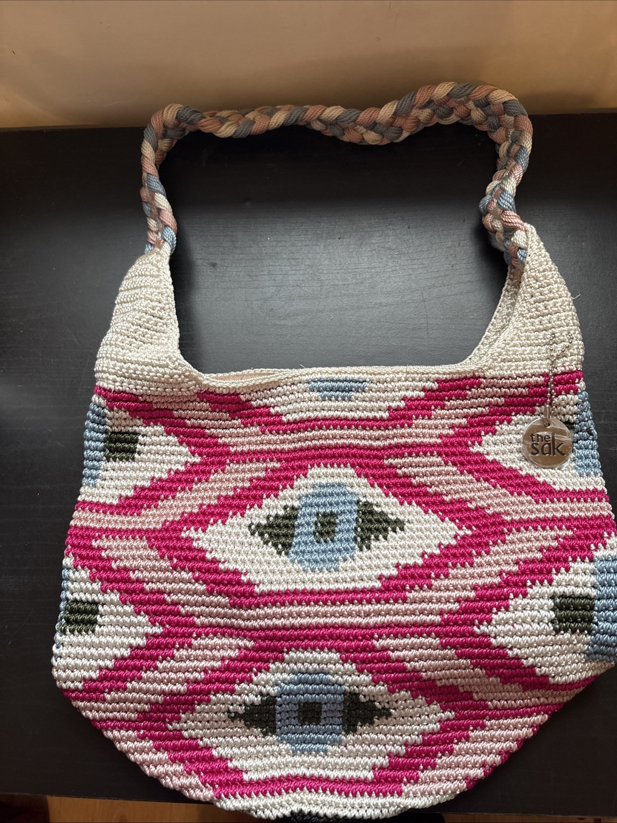 The Sak , Bali, Crochet Hobo Angel / Evil Eye , Handmade, Signed & Dated 2020
