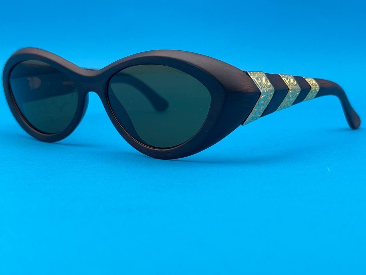 Vintage Rochas Paris 9043 10 Cat Eye Sunglasses Black France Designer Rare EU