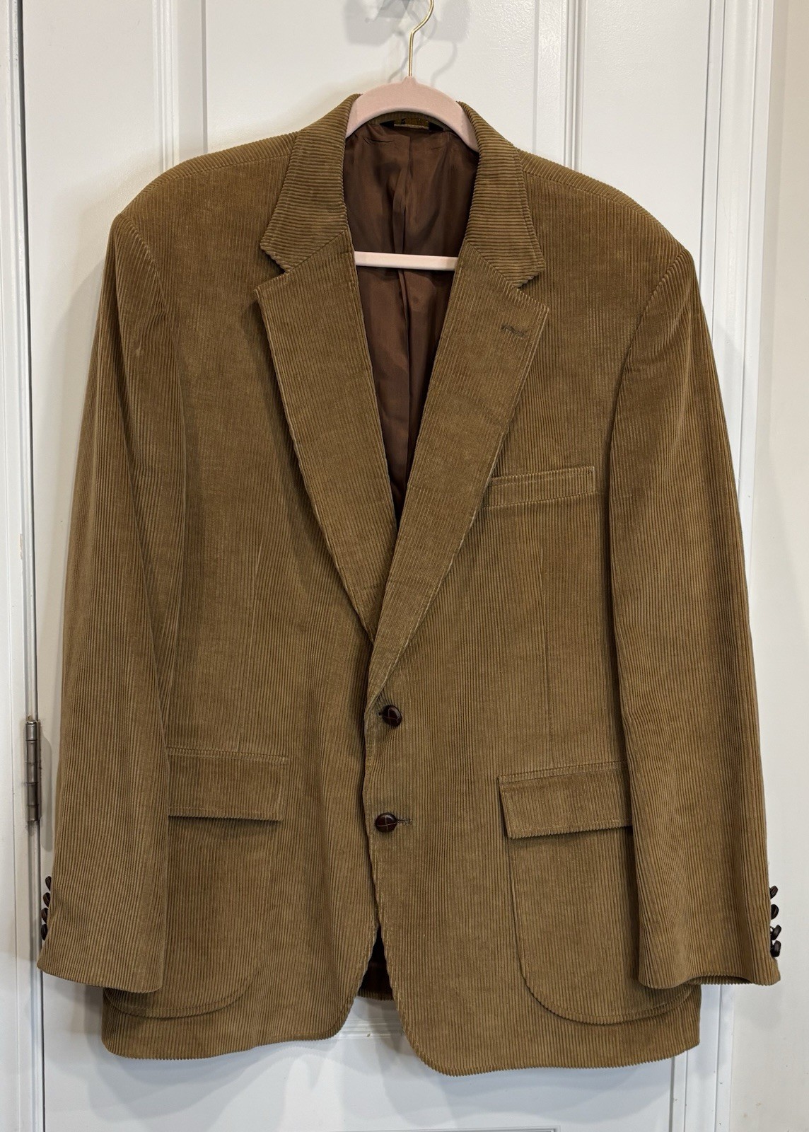 Unbranded VTG 70s Corduroy Blazer Sports Coat XL Ivy League Preppy Elbow Patches
