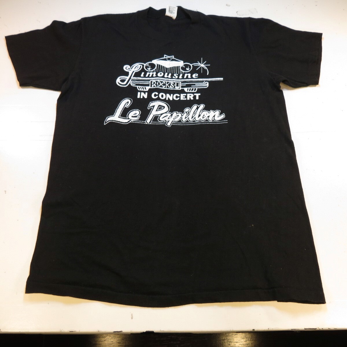 VINTAGE 1972 HI CRU By STEDMAN LIMOUSINE LE PAPILLON ROCK CONCERT TEE T SHIRT L