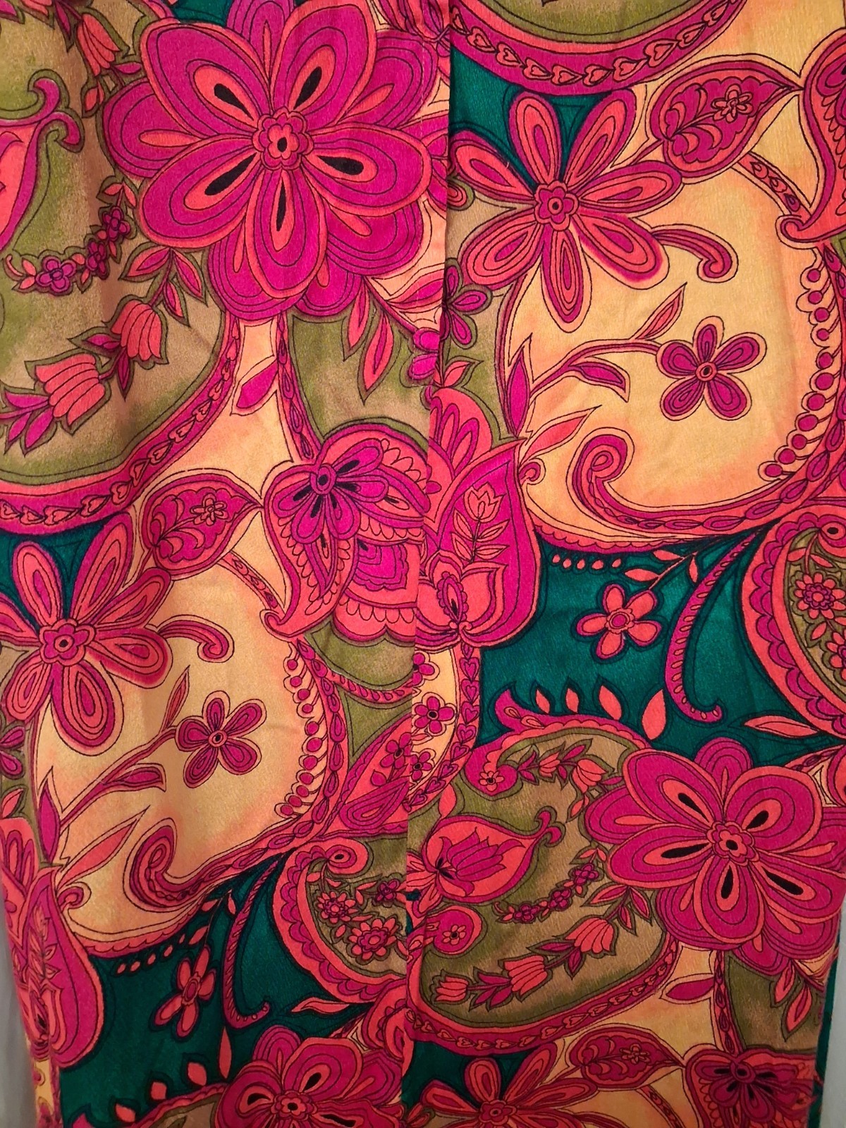 Vintage ALICE POLYNESIAN Hostess Dress Psychedelic Mod Max Aloha Pool Beach 70s