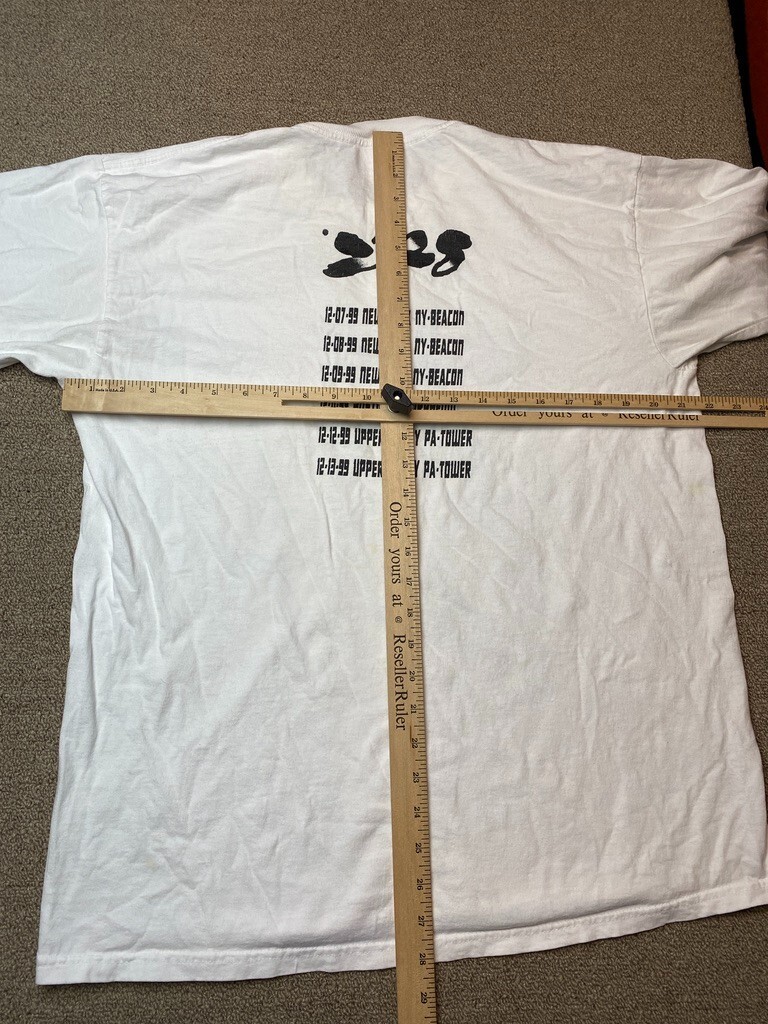 Yes Band Shirt 1999 Tour Concert Delta White Jon Anderson Rock New York VTG