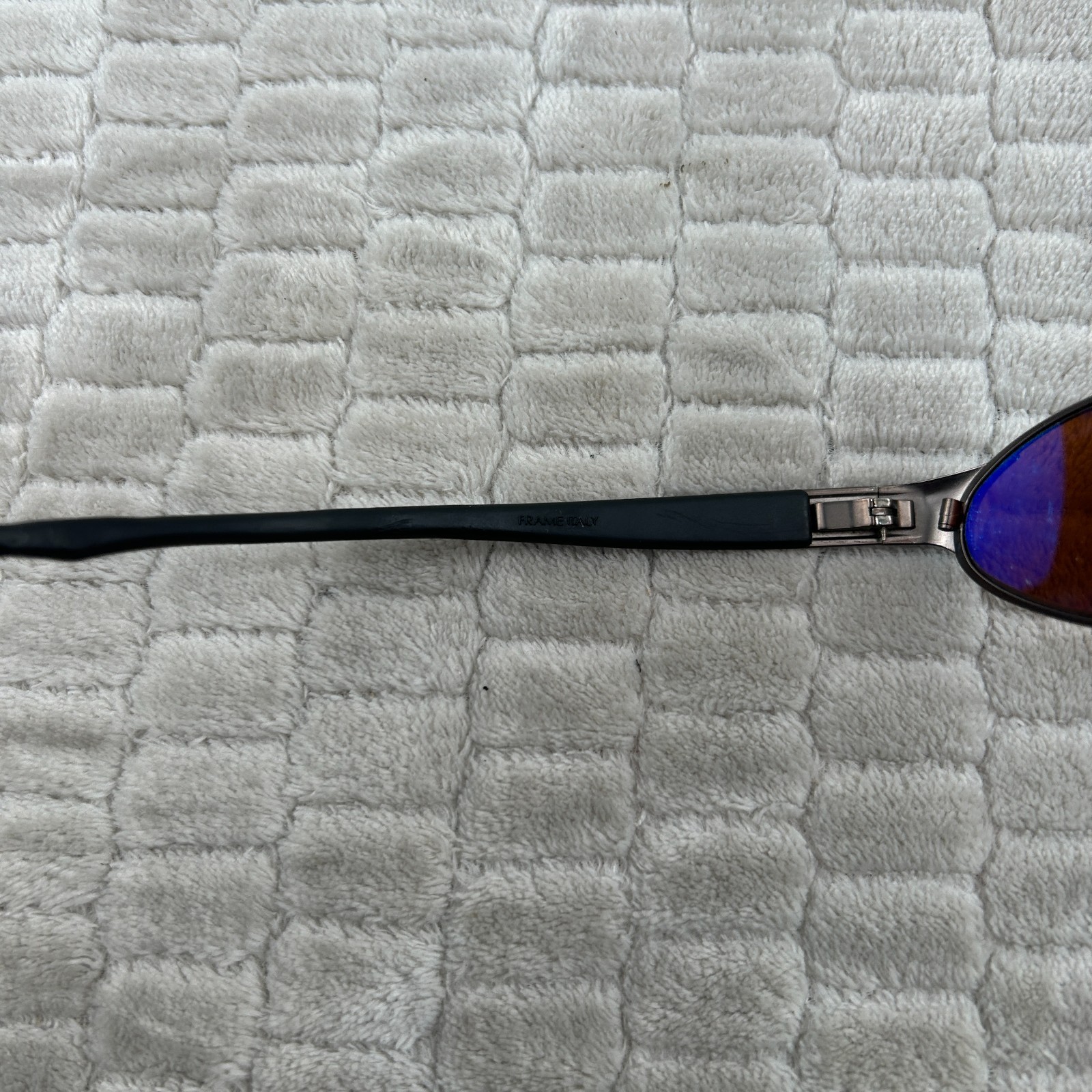 Vintage Bolle Vanadium Silver Oval Metal Sunglasses Polaraized Lenses