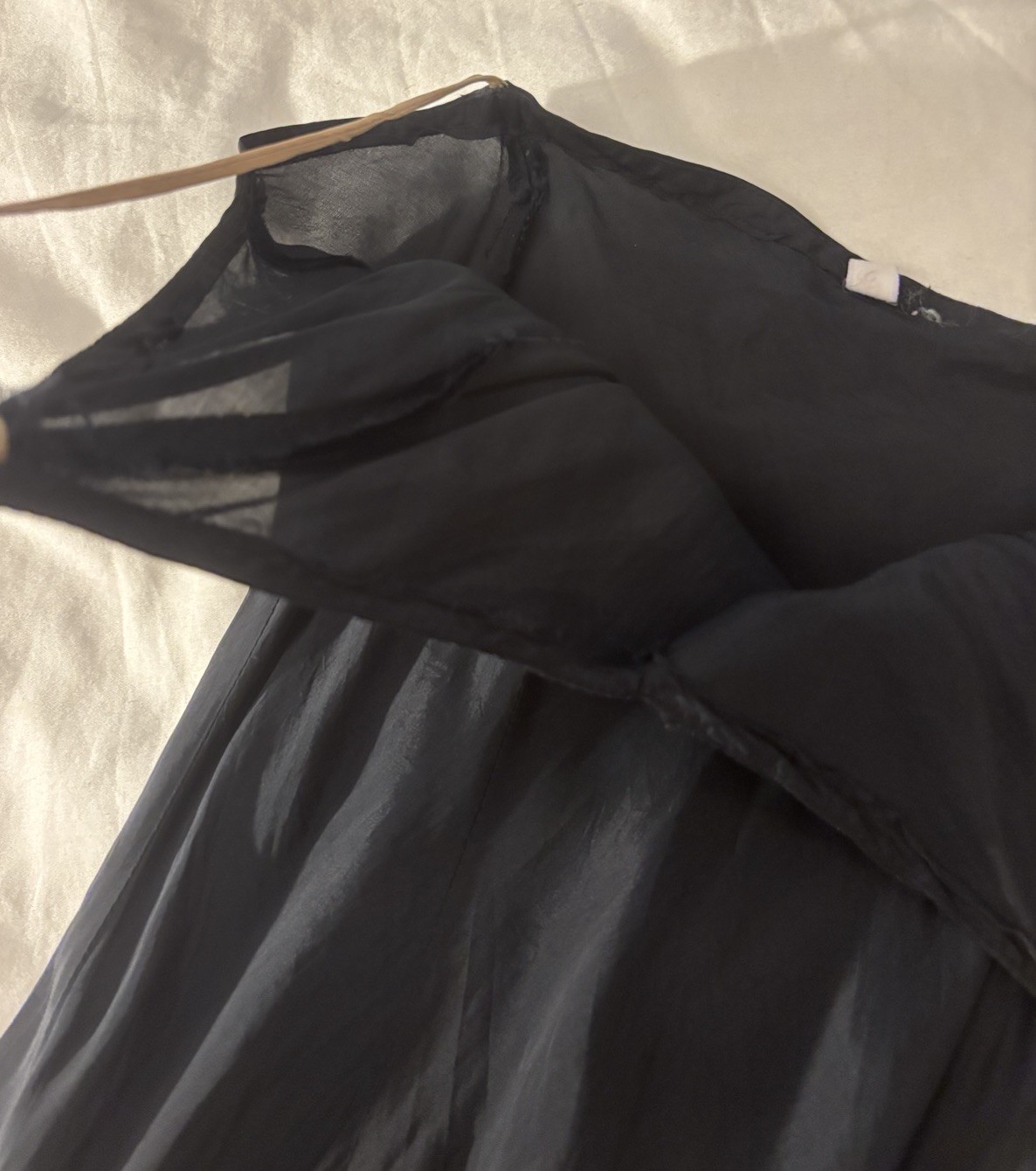 Albert Nipon Vintage 1980s Black Ruffled Pleated Silk Dress ILGWU Made in USA