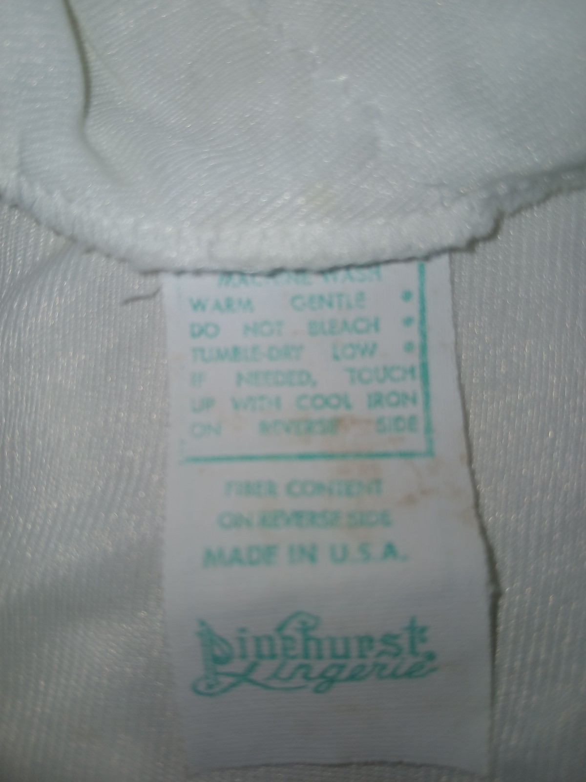 Vintage Full Slip Plus Size 44 Pinehurst Lingerie White Made in USA