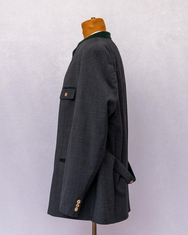 Men Luigi Morini Blazer Grey Polyester XXL-3XL