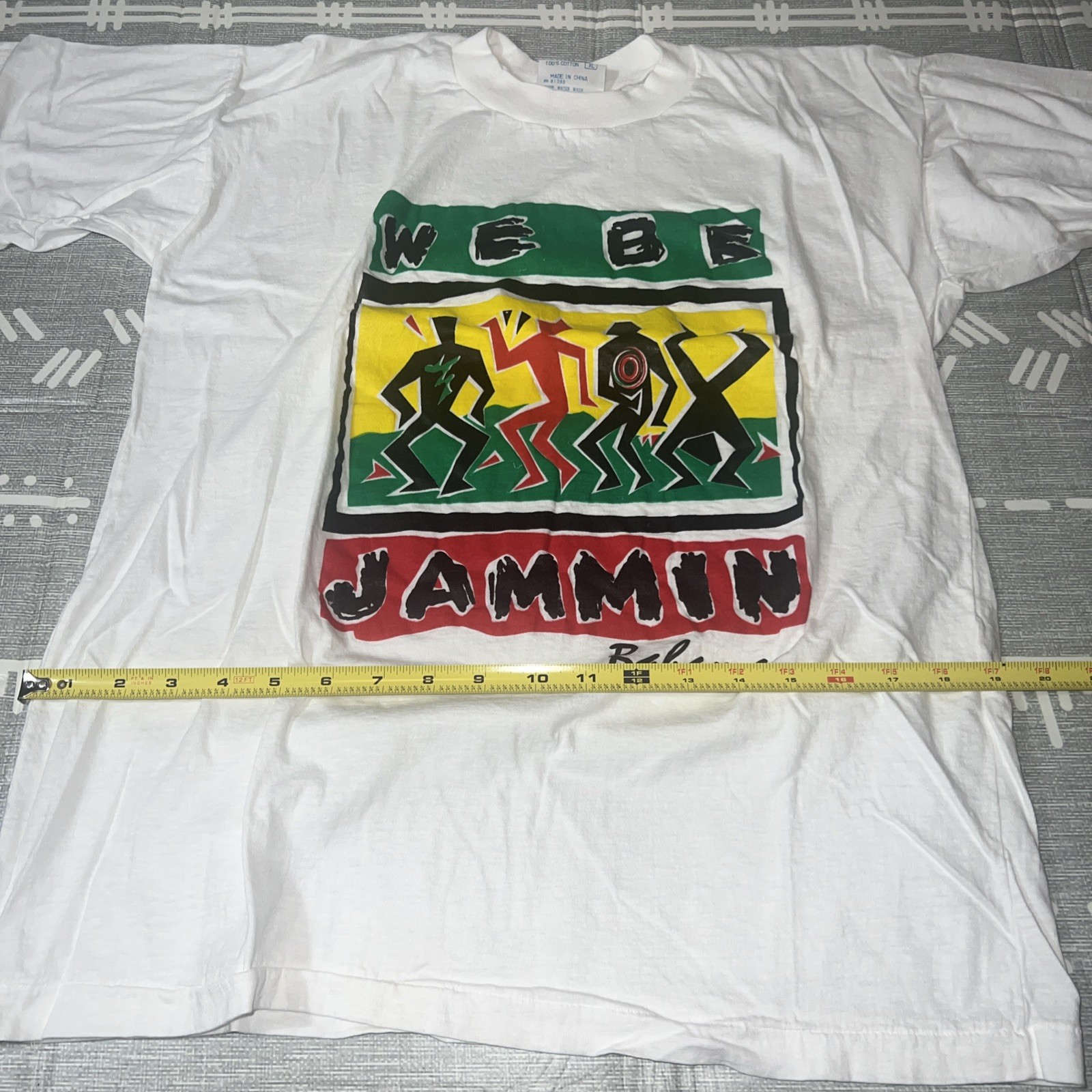 Vintage 90’s Single Stitch Jamaican Rasta We Be Jammin T-Shirt Size XL Bahama