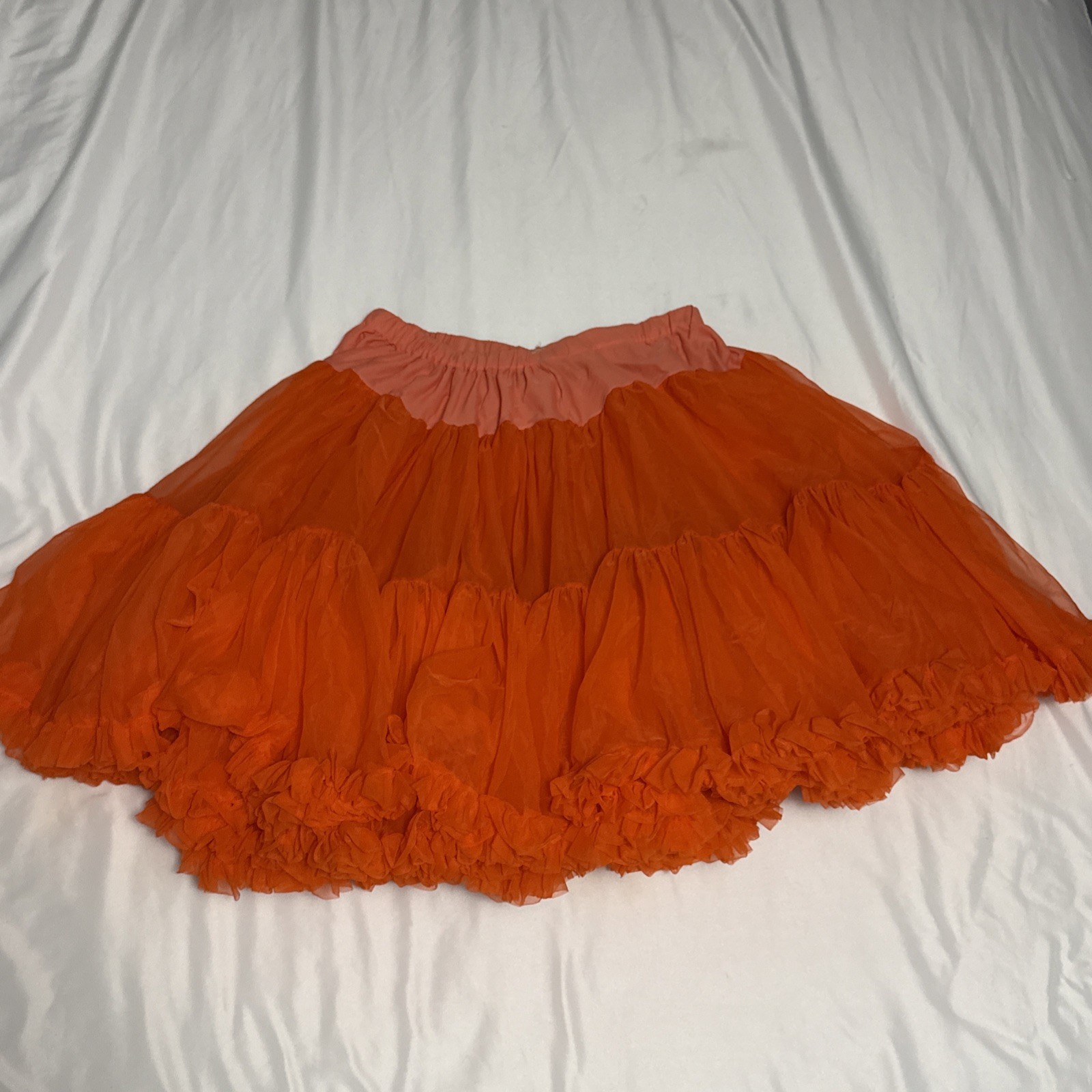 Vtg Great American Square Dancing Co Red/Orange Petticoat Medium Rockabilly